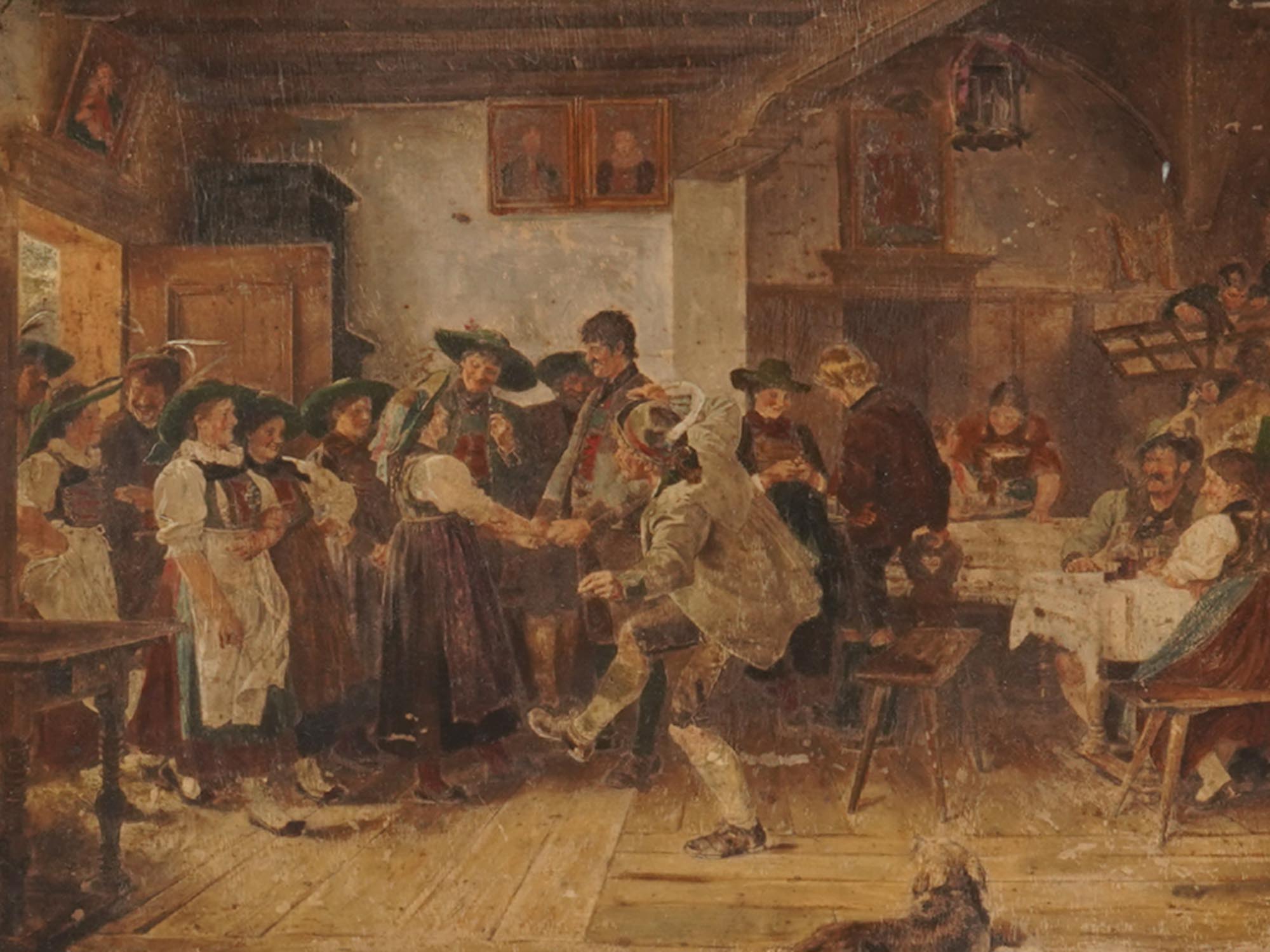 FRANZ DEFREGGER ARRIVAL ON DANCE FLOOR PAINTING PIC-1